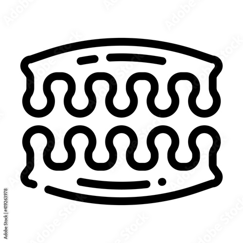 finger separator line icon vector illustration line