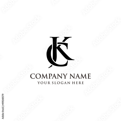 Premium vector JKC letter logo design