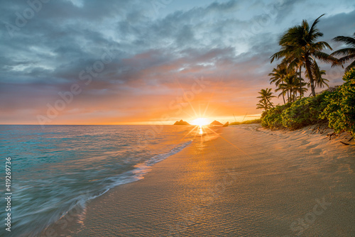 Canvastavla Lanikai Beach at sunrise
