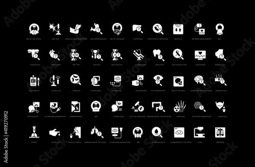 Set of simple icons of Check-Up