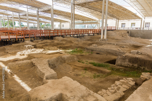 TARAZ, KAZAKHSTAN - MAY 30, 2018: Excavations at the Ancient Settlement of Taraz, Kazakhstan photo
