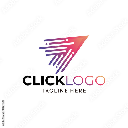 click logo icon vector isolated