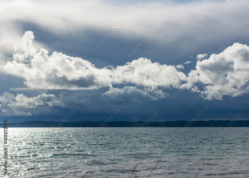 storm clouds over the Puget Sound