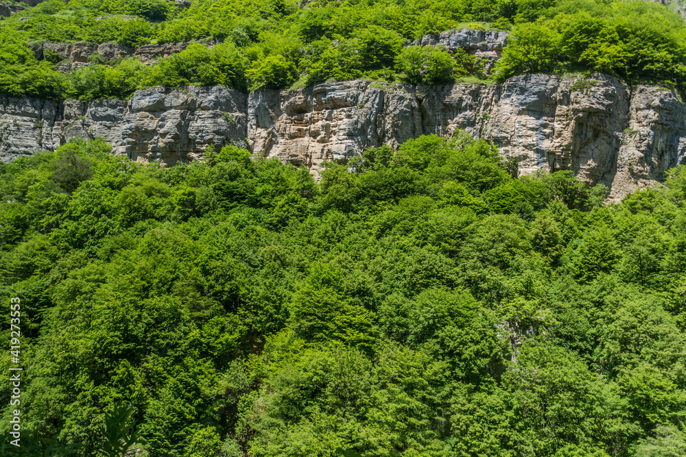 Cliffs of Gudiyalchay river canyon, Azerbaijan