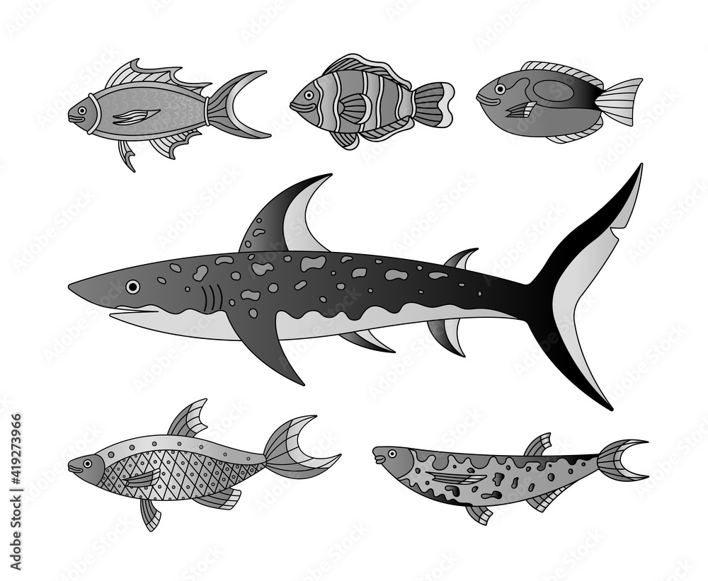 Vector Collection of the Fishes Vector Collection of the Fishes