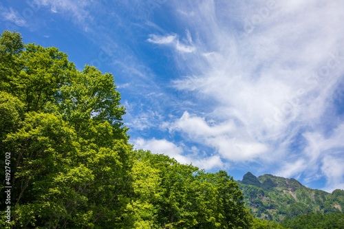 blue sky and clouds