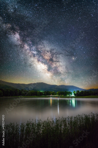 The Milky Way shining over Shenandoah National Park on a crisp, cool Summer night in the Valley. © Nick