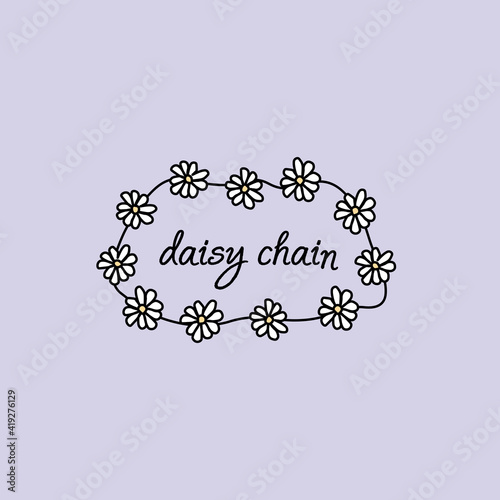 daisy chain, flowers, floral, logo
