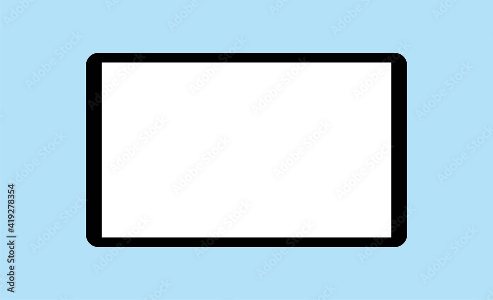 tablet on blue background, vector tablet on blue background, vector