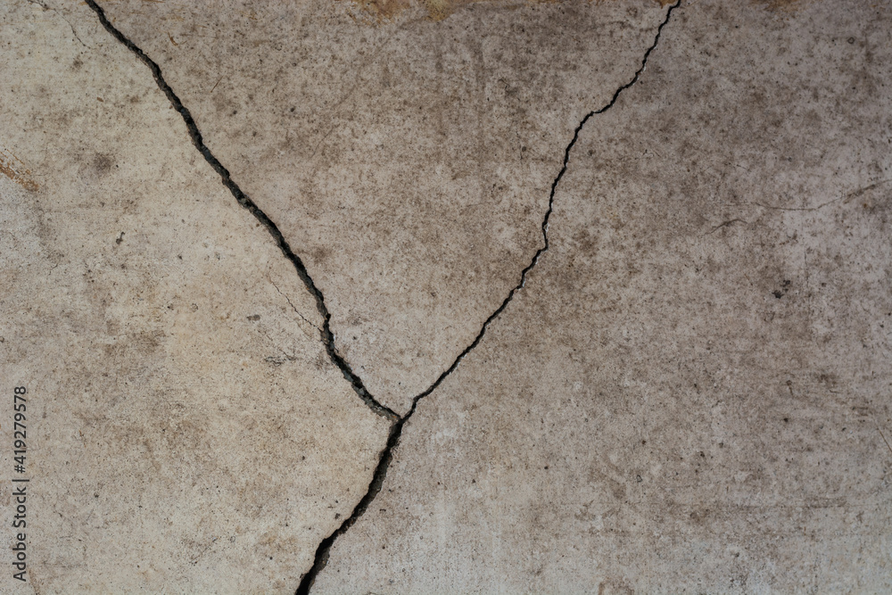 Obraz premium cracked and worn cement wall surface texture, background