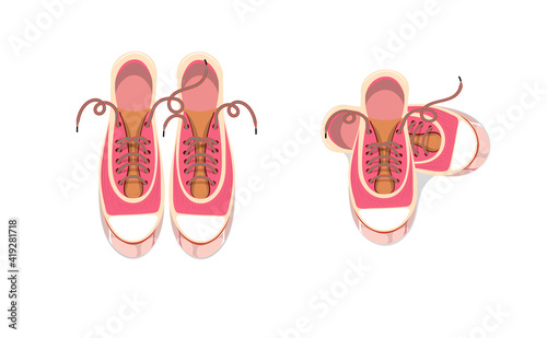 Vector illustration of  pair of sneakers ,shoes