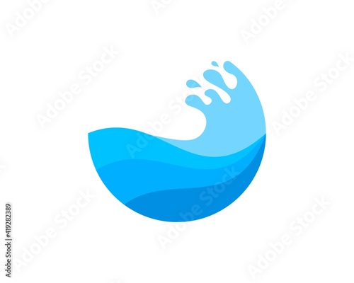 Abstract and luxury beach wave in blue colors