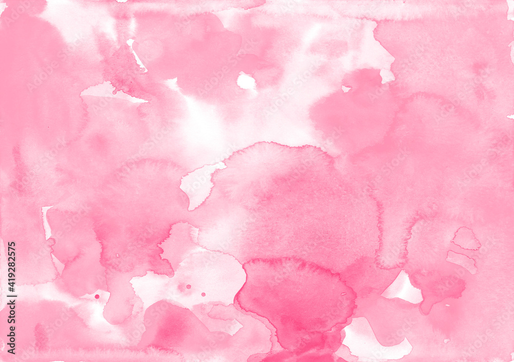 watercolor drips. delicate pink background. for cards, backgrounds, fabrics, posters, magazines and any design
