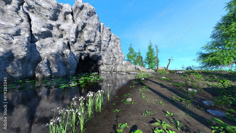 Fototapeta premium 洞窟の入り口