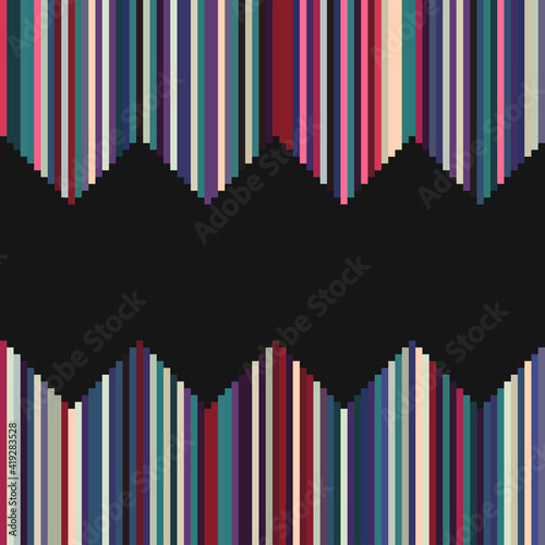 The Seamless African Style Fabric Patterns, Abstract Colorful Striped Background