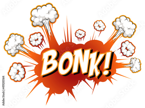 Comic speech bubble with bonk text