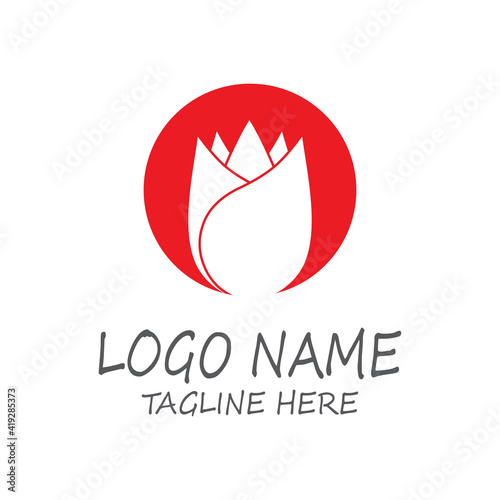 Rose flower logo template vector illustration Free Download Rose flower logo template vector illustration - GFXLoad