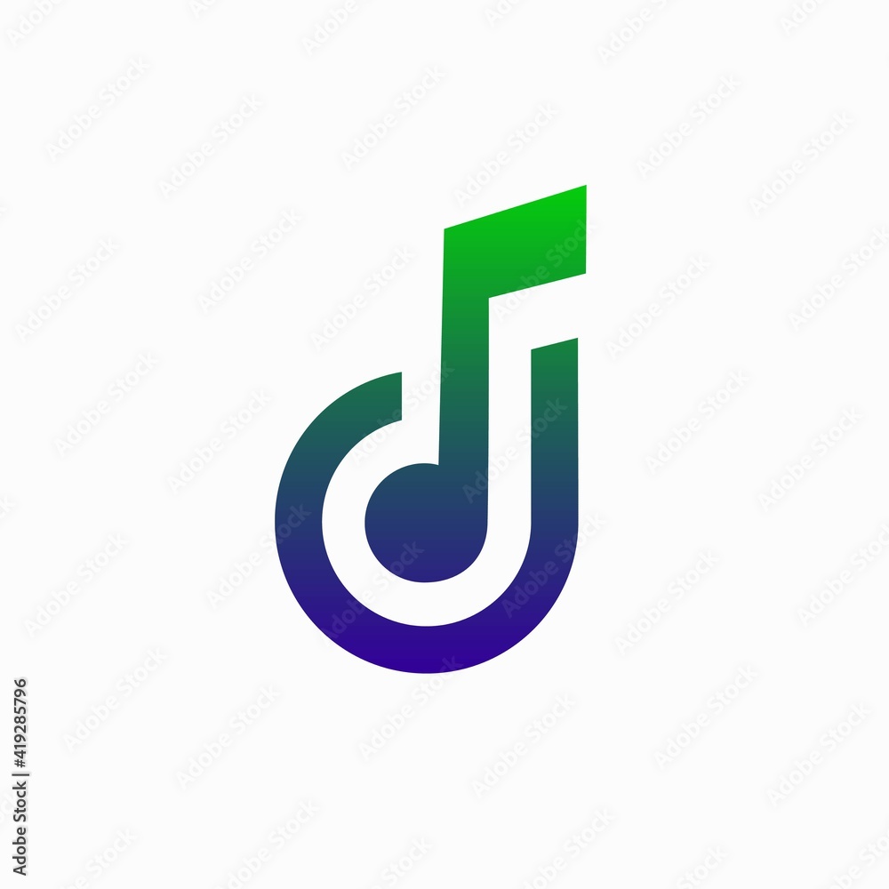 dj logo design, music note icon dj logo design, music note icon