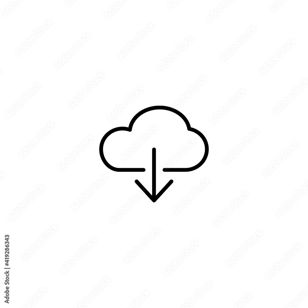 Download icon vector for web, computer and mobile app Download icon vector for web, computer and mobile app