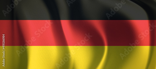 3D rendering of the wave Germany flag.