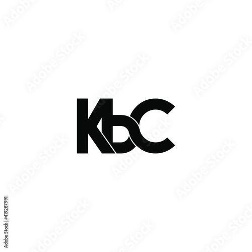 kbc letter original monogram logo design photo