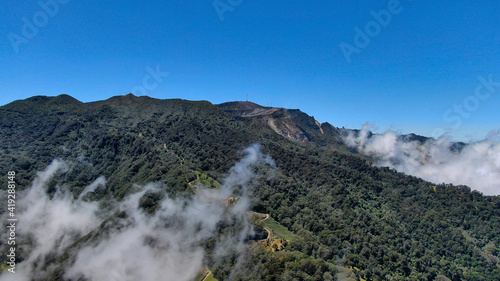 Vista aerea volca irazu, Costa Rica photo