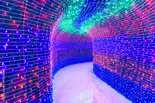 Fototapeta Naklejka Na Ścianę i Meble -  tunnel with lamps
