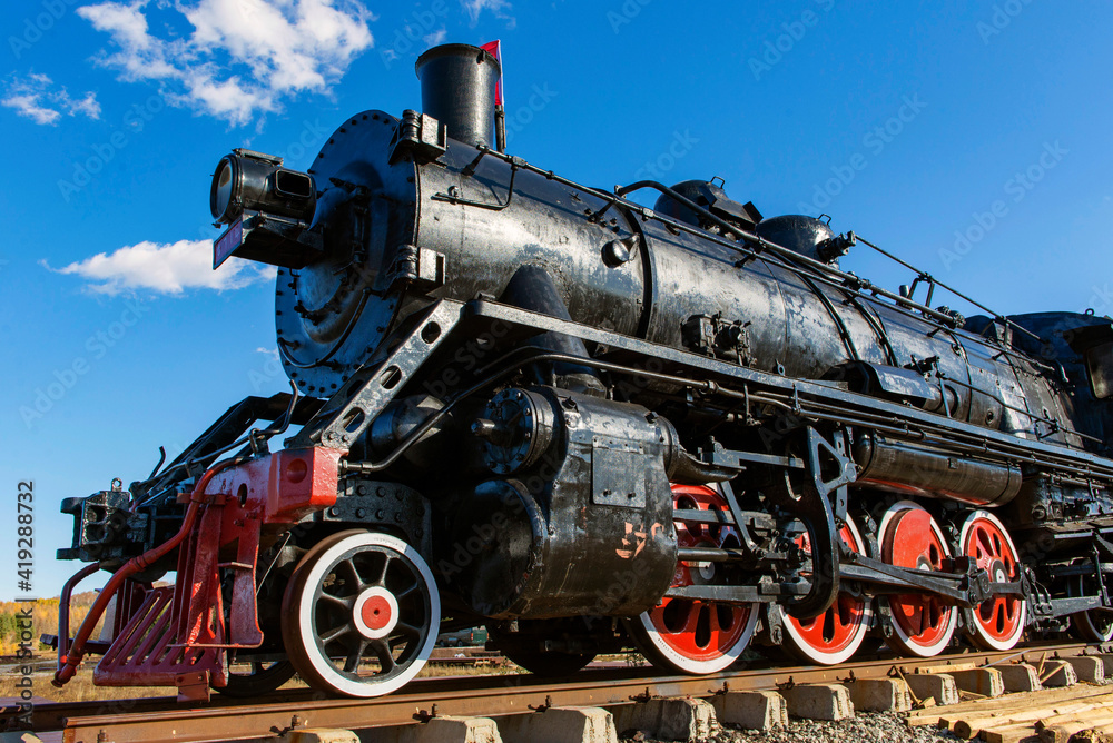 Naklejka premium old steam locomotive
