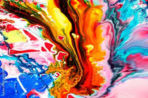 colorful splash oil paint