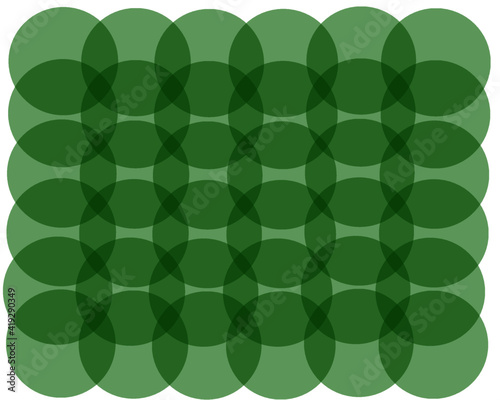Concentric Green Circles Asbtract Background 