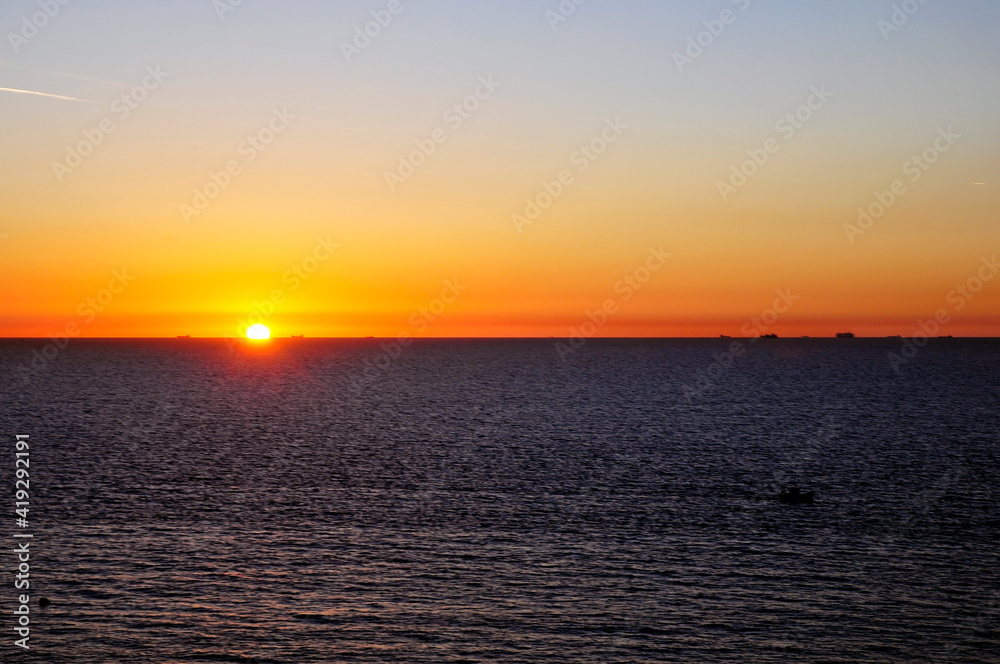 brilliant sunset and cloud in the ocean brilliant sunset and cloud in the ocean