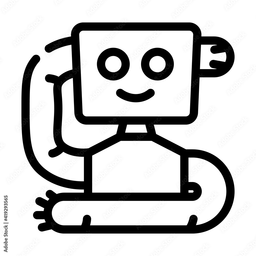 costume on burning maine line icon vector illustration costume on burning maine line icon vector illustration