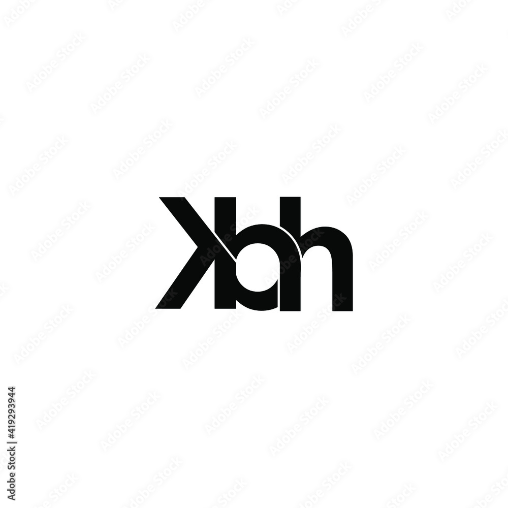 kbh letter original monogram logo design kbh letter original monogram logo design