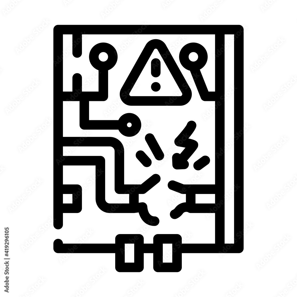 electrical networks repair line icon vector illustration electrical networks repair line icon vector illustration