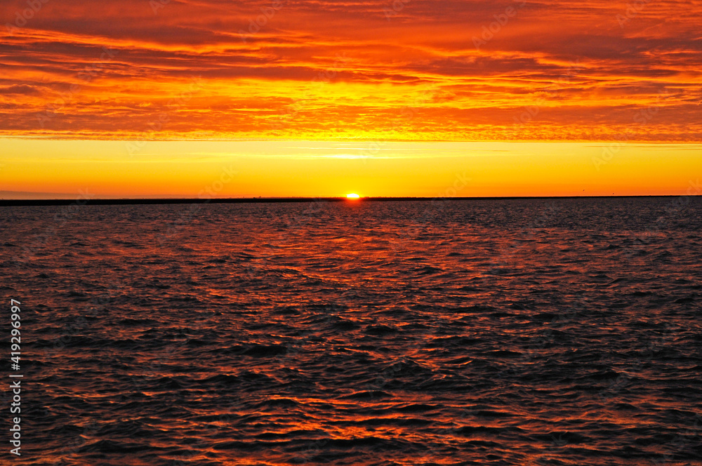 sunrise in the ocean 