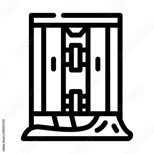 shower repair line icon vector illustration line