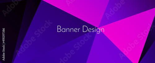 Modern stylish abstract geometric elegant banner pattern background photo