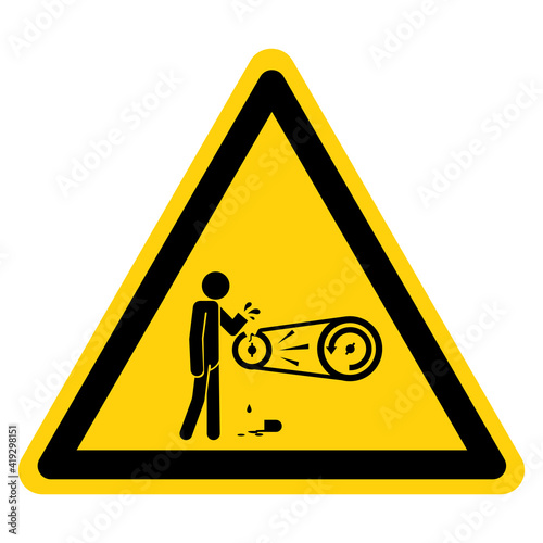 Guard Removed Risk Of Severe Injury Symbol Sign ,Vector Illustration, Isolate On White Background Label. EPS10