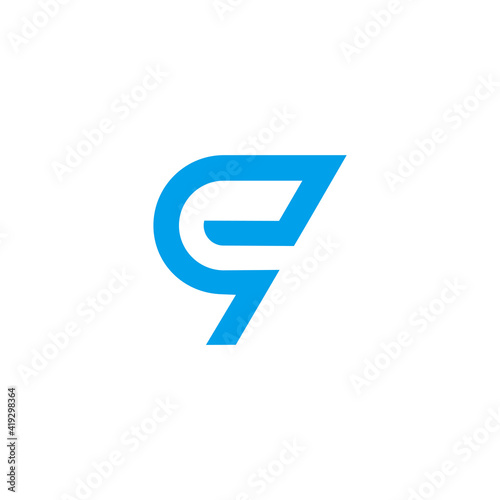 Free Download abstract letter eq simple line art geometric arrow logo vector - GFXLoad