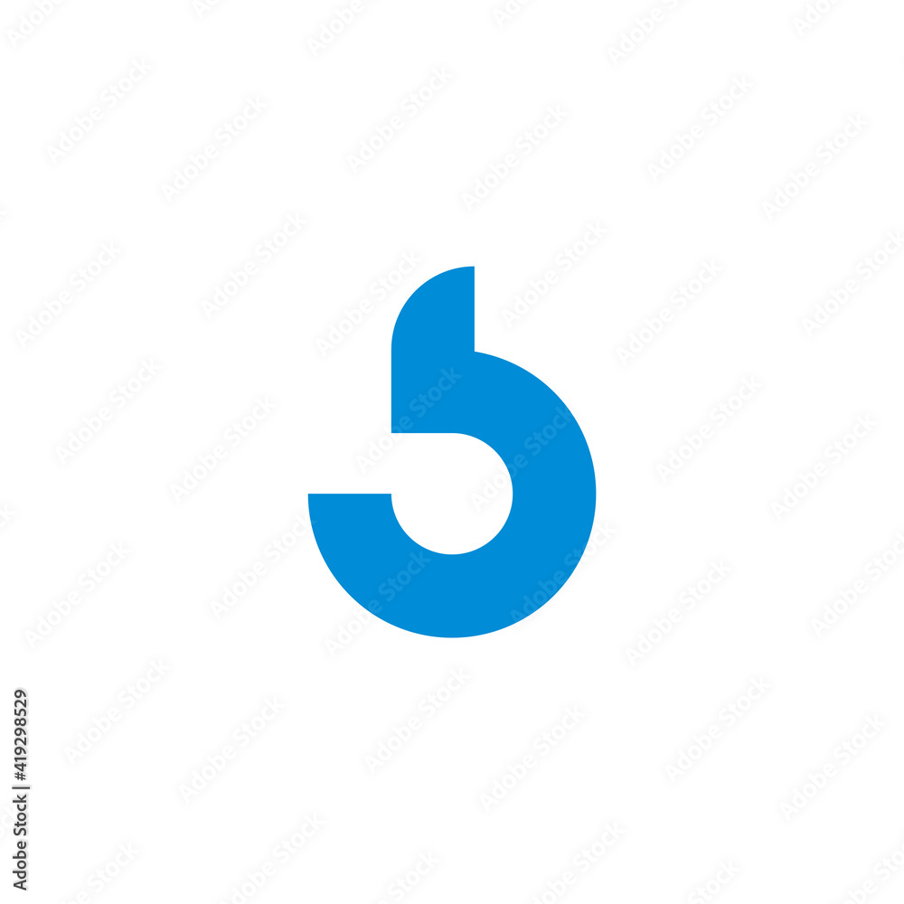 letter b abstract motion circle line logo vector letter b abstract motion circle line logo vector