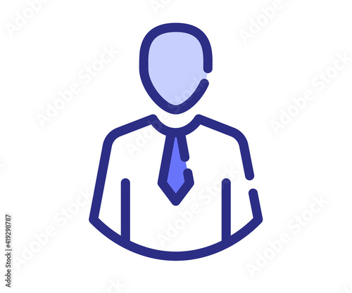 man user profile single isolated icon with dash or dashed line style