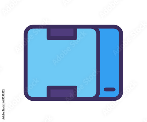 product package box single isolated icon with filled line style