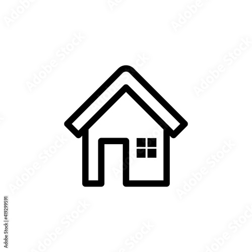 Home Icon Logo Vector design illustration. Simple House logo icon vector in flat design illustration template. Trendy Home vector icon flat design for website  symbol  logo  icon  sign  app  UI.