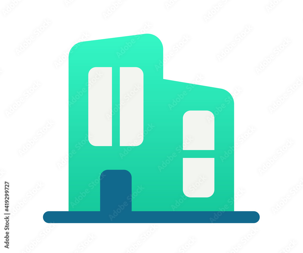 office building working space single isolated icon with gradient style office building working space single isolated icon with gradient style
