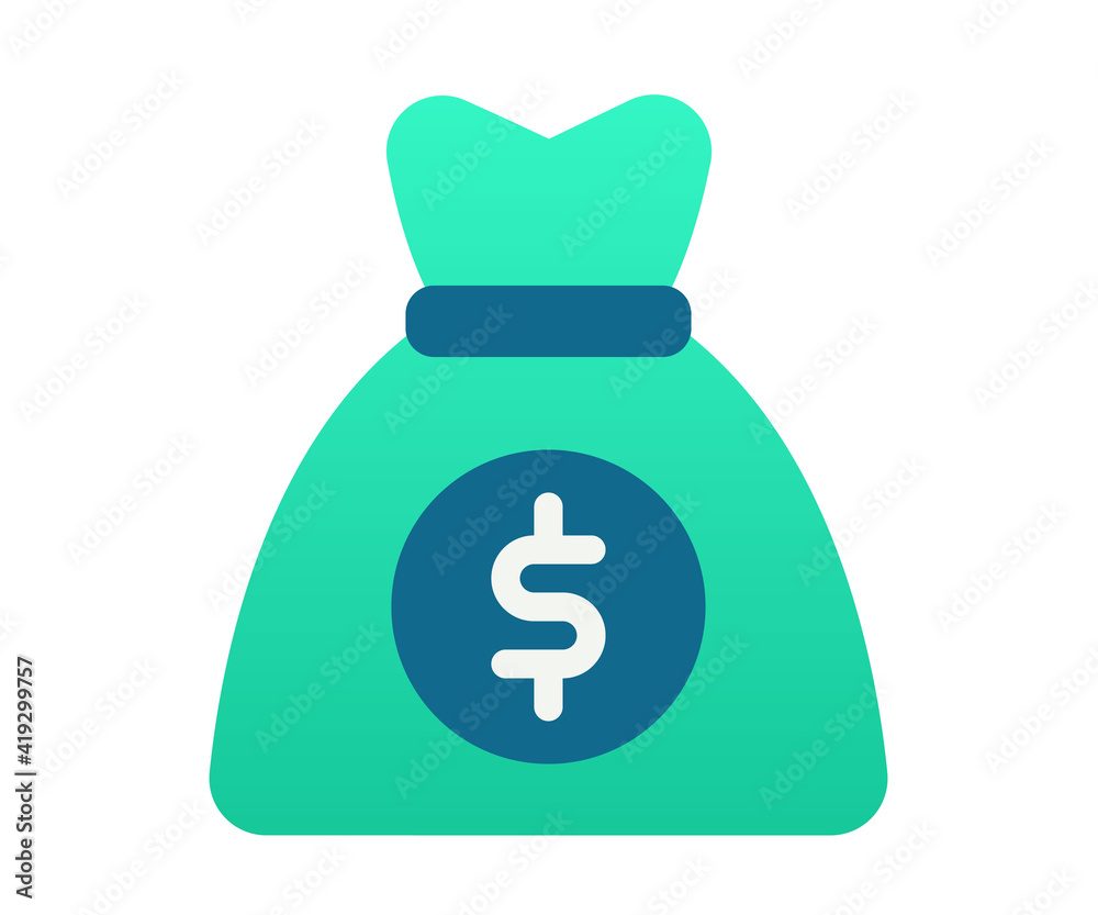 grab bag wealth treasure single isolated icon with gradient style grab bag wealth treasure single isolated icon with gradient style