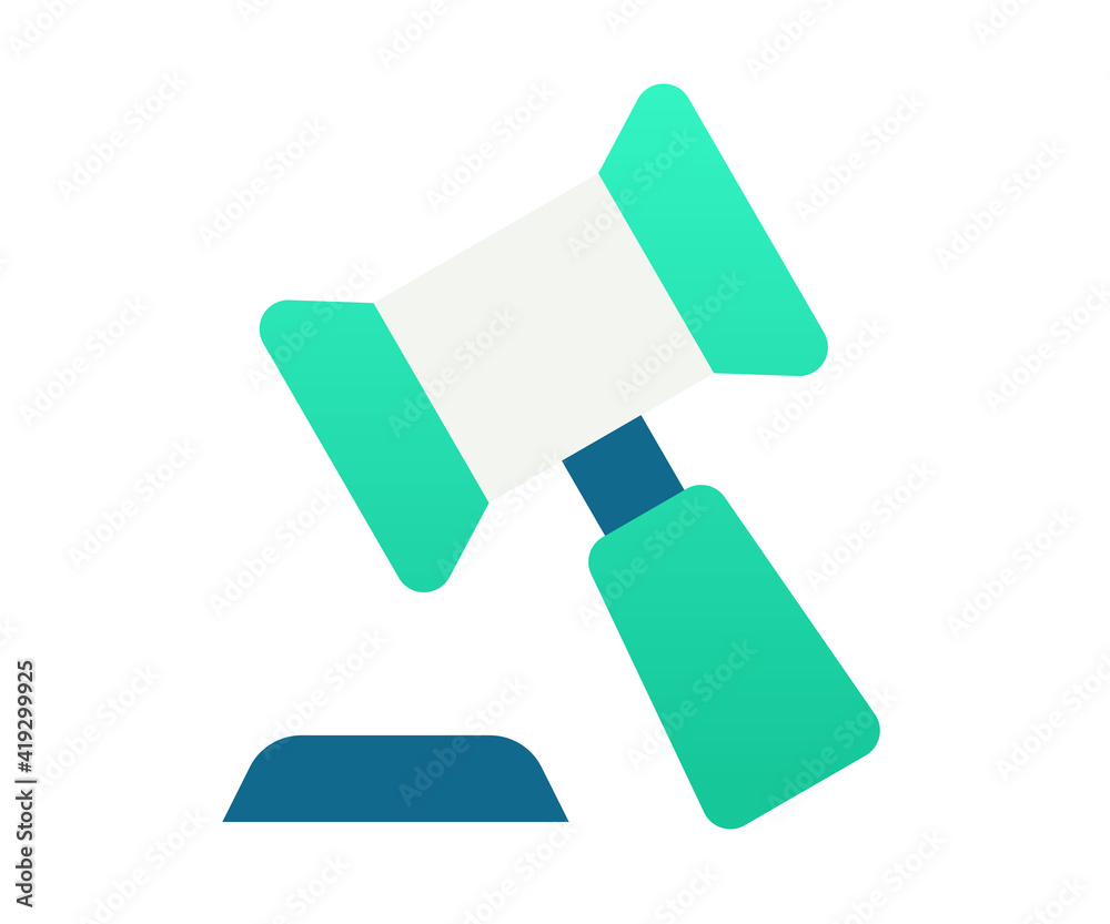 law legal judge single isolated icon with gradient style law legal judge single isolated icon with gradient style