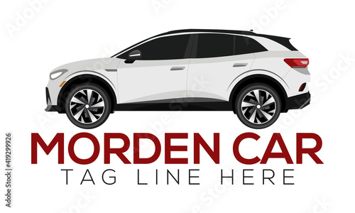 Realistic car logo, icon, symbol vector illustration.