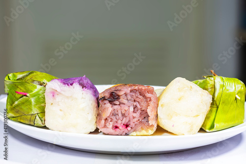 sweet sticky rice toast with Purple Sweet Potato