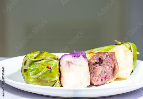 sweet sticky rice toast with Purple Sweet Potato