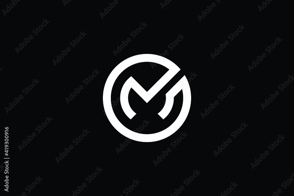 GM logo letter design on luxury background. MG logo monogram initials letter  concept. GM icon logo design. MG elegant and Professional letter icon design  on black background. M G GM MG Stock
